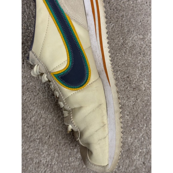 Nike Cortez 72 DJ5183 100 Coconut Yellow Navy Green Sz 8.5 - Picture 12 of 14